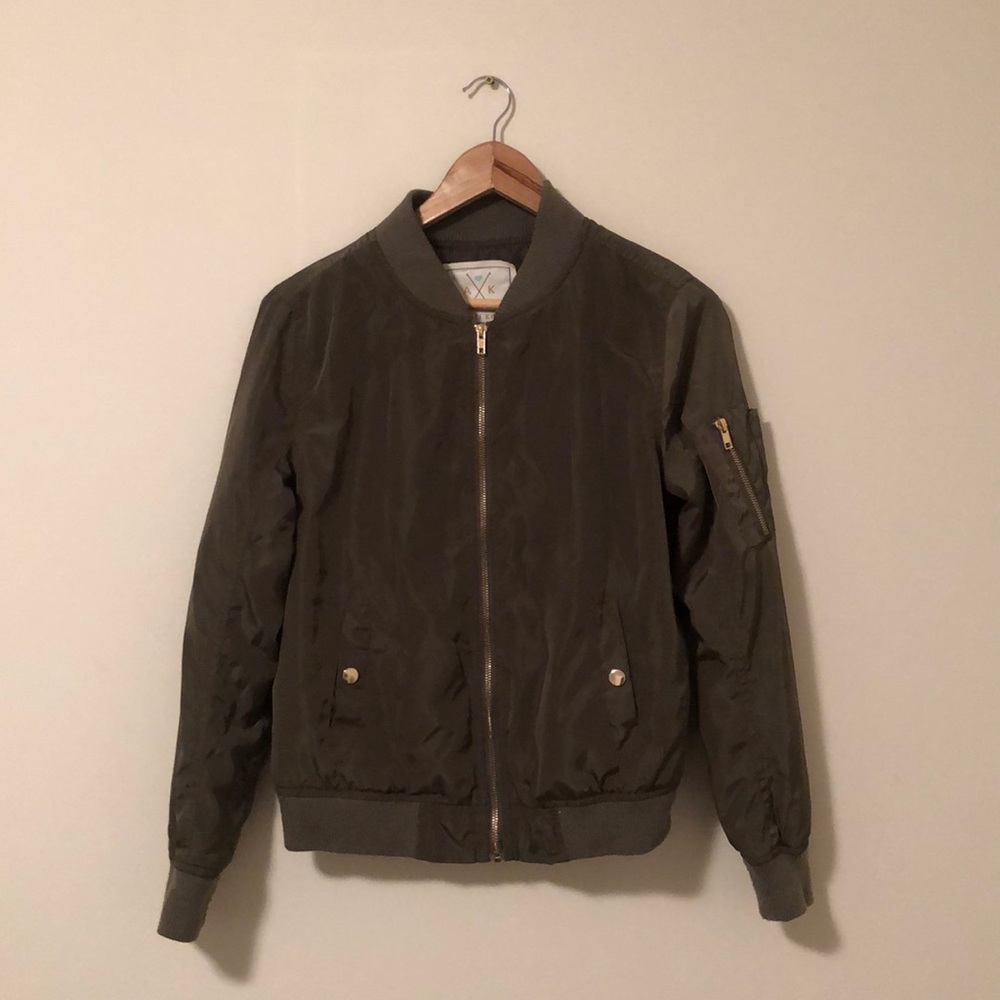 Green bomber jacket